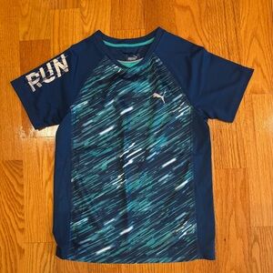 PUMA Kids Rashguard - Navy and Teal